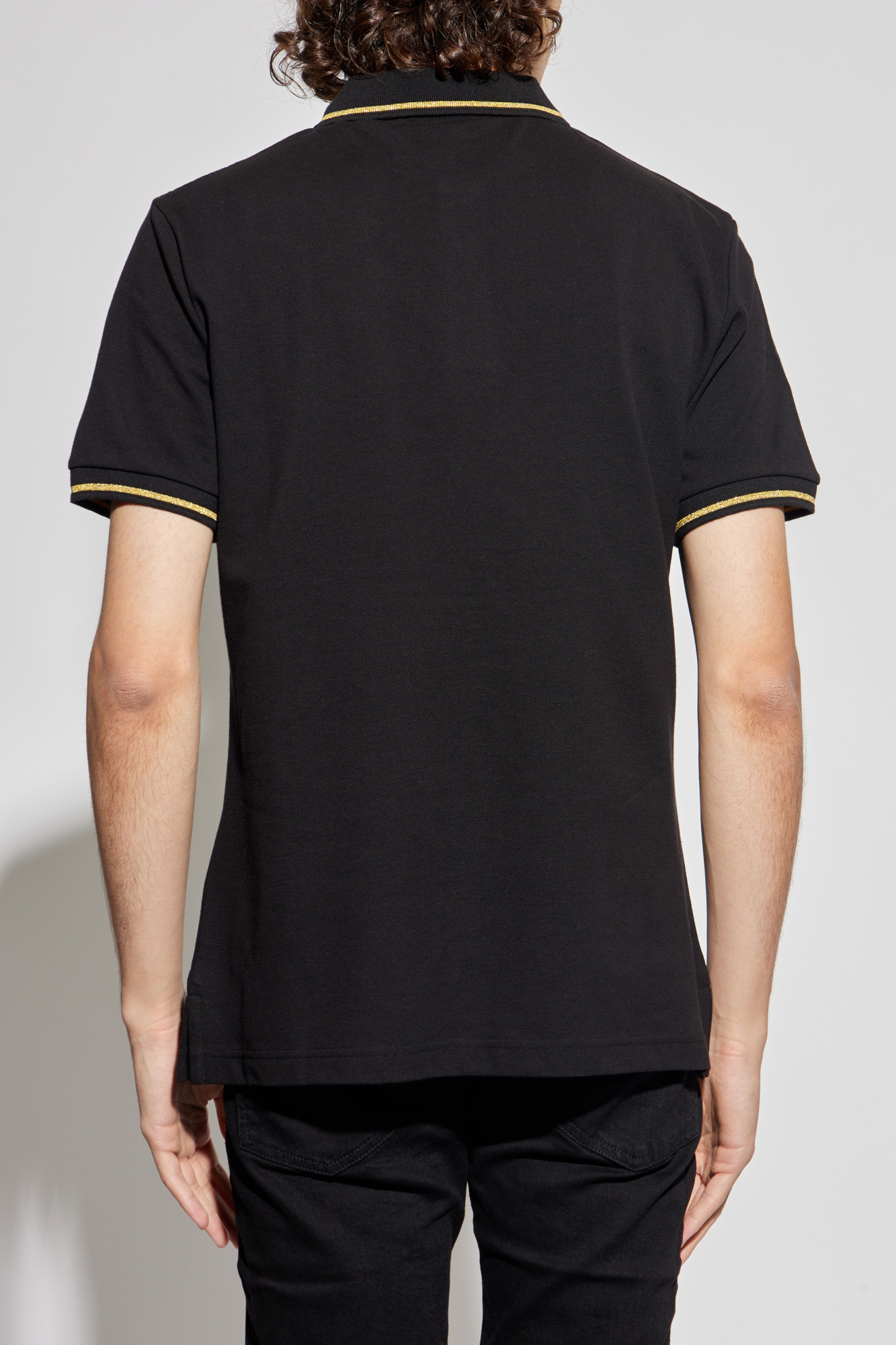Tシャツ・カットソー VERSACE JEANS COUTURE Woman Polo Shirt Black 76HAGT08CJ01T Logo Polo Shirt Black,Print | VERSACE US